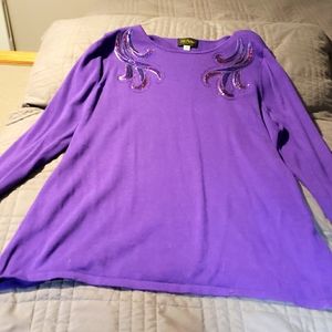 Bob Mackie Purple Sweater